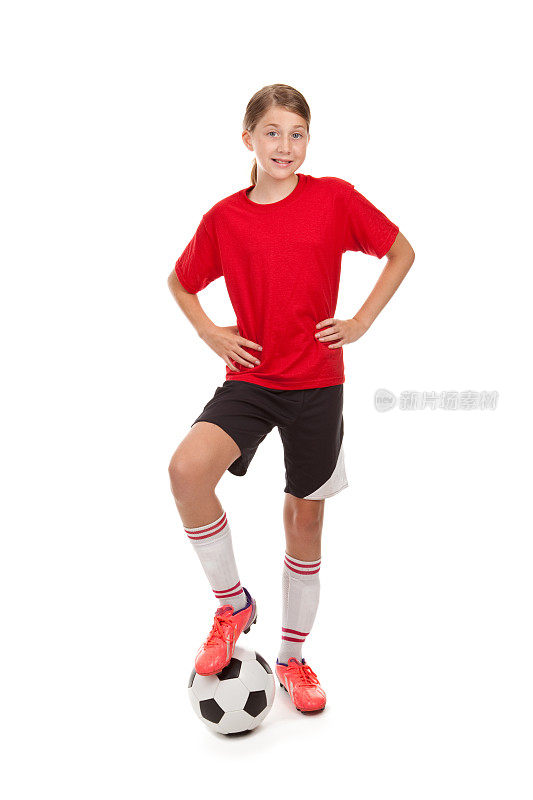 少女足球运动员