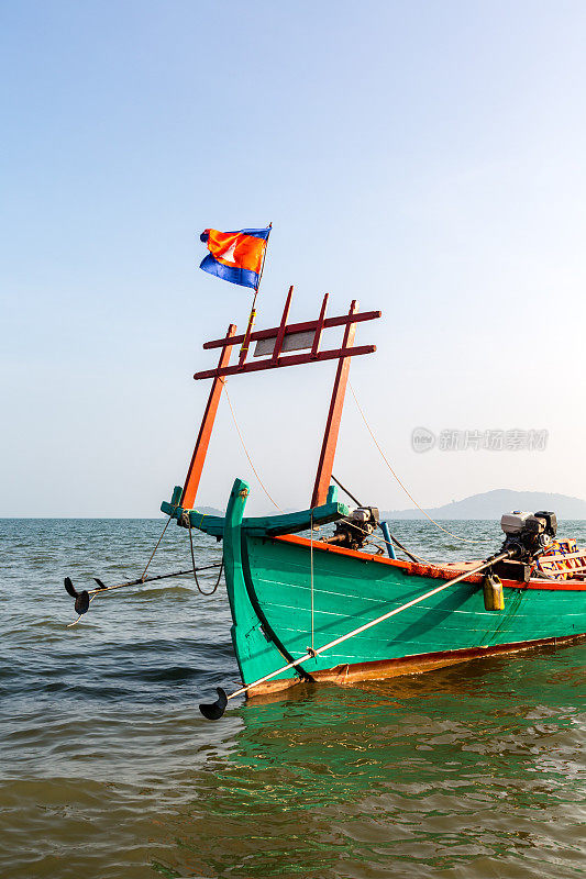 柬埔寨，Kep省，当地船只。