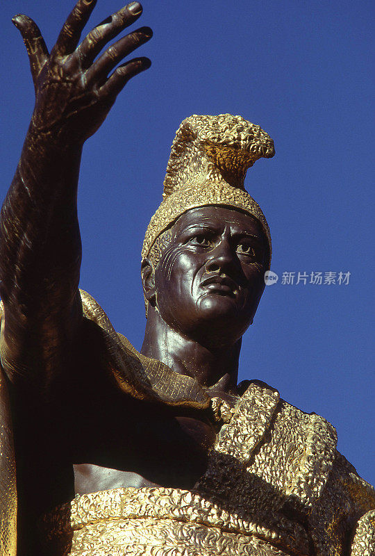 国王卡美哈美哈雕像的细节