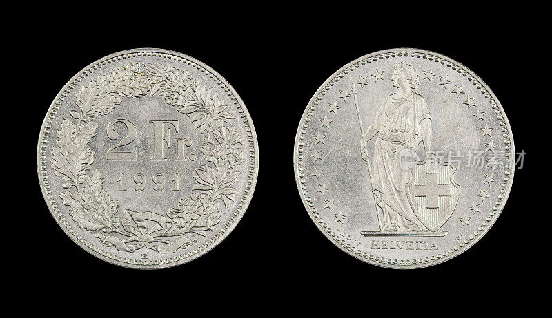 2-Franc-Coin,瑞士,1991