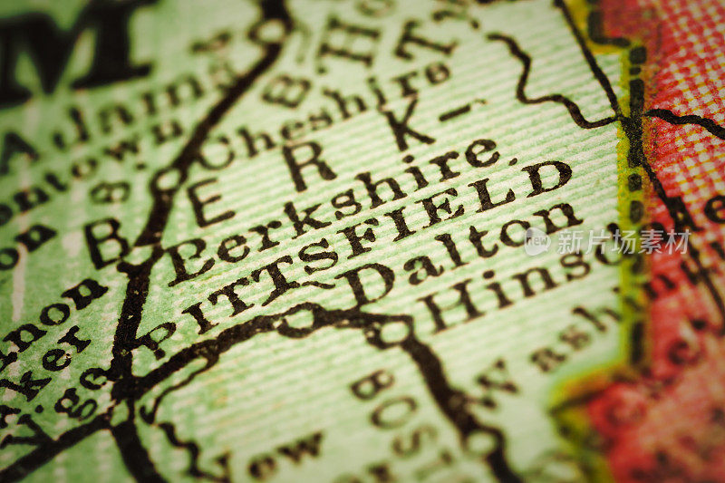 皮茨菲尔德，马萨诸塞州的古董地图