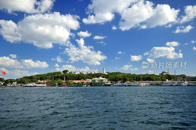 伊斯坦布尔的托普卡皮宫和圣索菲亚大教堂