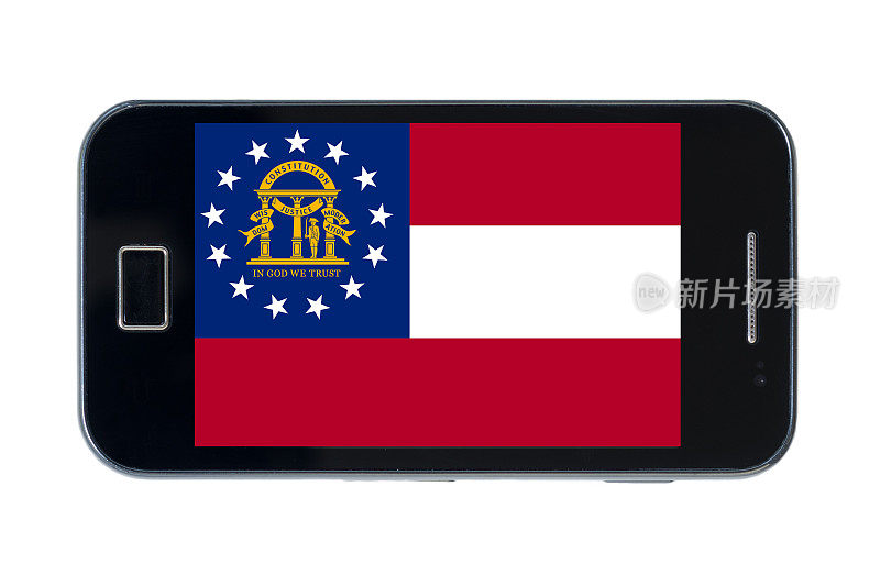 美国乔治亚州的智能手机旗