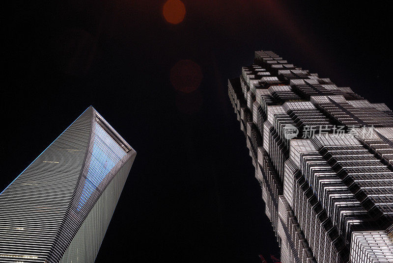 上海夜景，金茂大厦，SWFC
