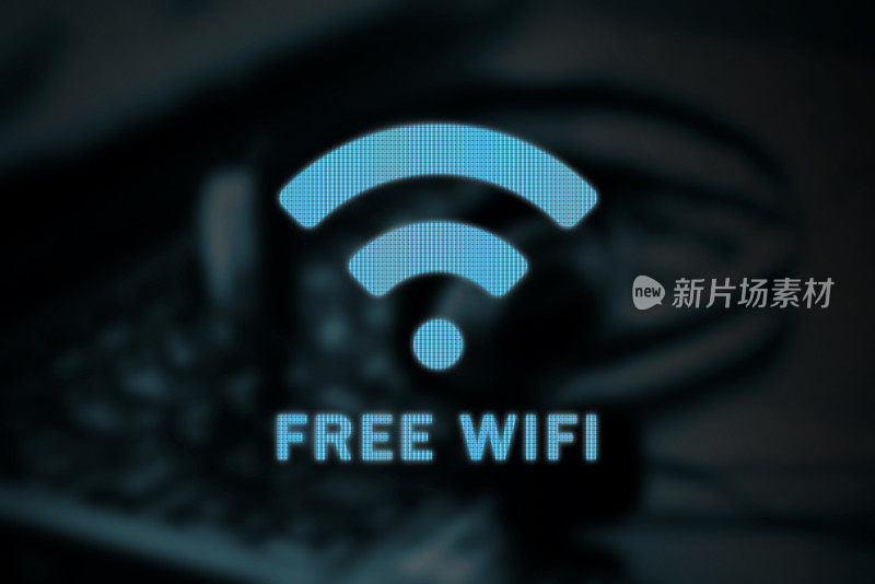 LED显示屏上有免费Wifi图标