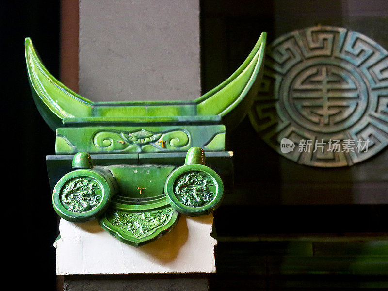 横滨唐人街中国古建筑的装饰结构
