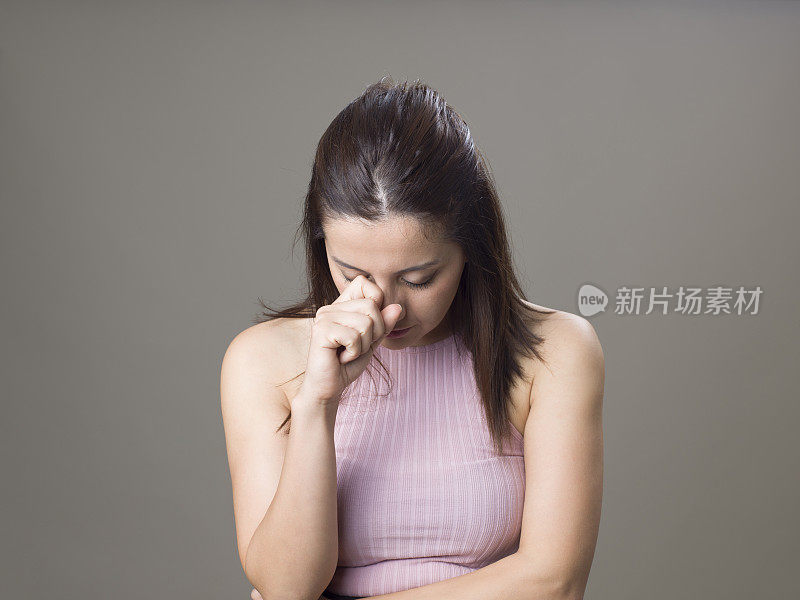 抑郁的女性肖像