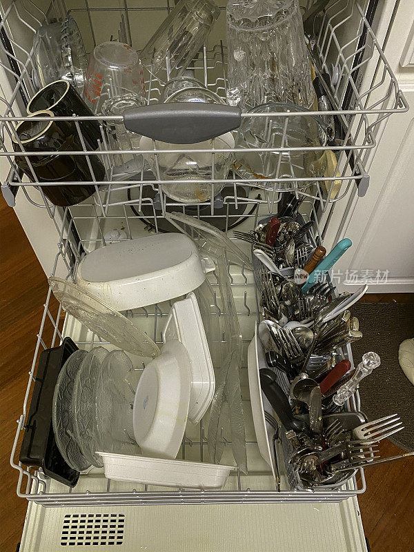 错误的加载洗碗机