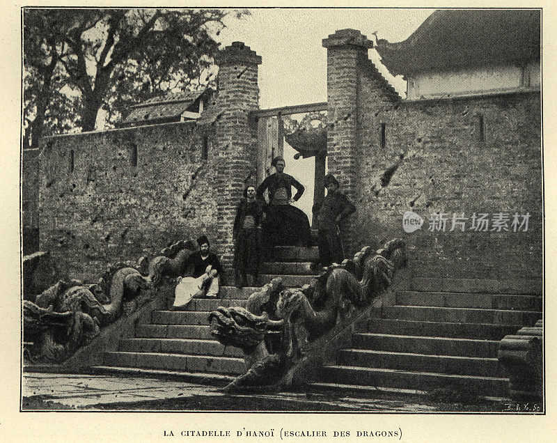 河内城堡，龙的楼梯，越南，19世纪