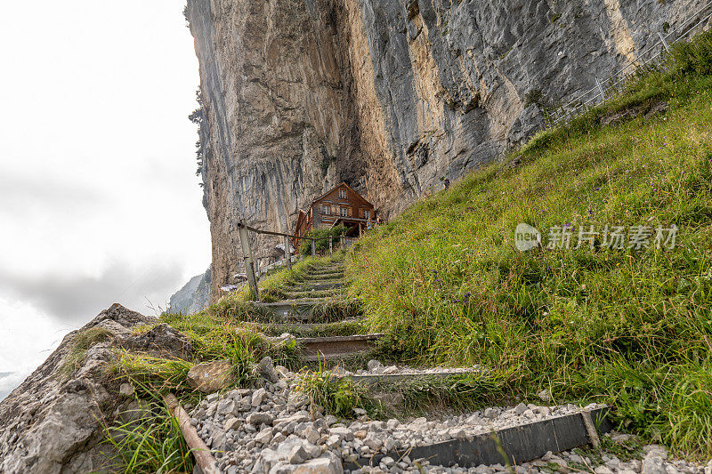 低角度的阿彭策勒山，瑞士阿尔卑斯山