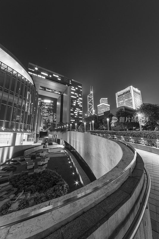 香港市中心的夜景