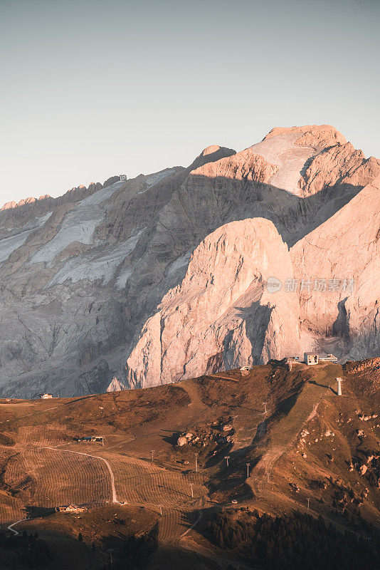 意大利Dolomites的Marmolada山