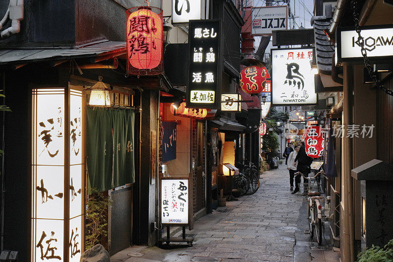 日本，大阪府，大阪，中央区，堀原寺横町夜景