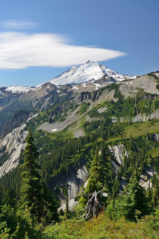 冬季群山对天景观