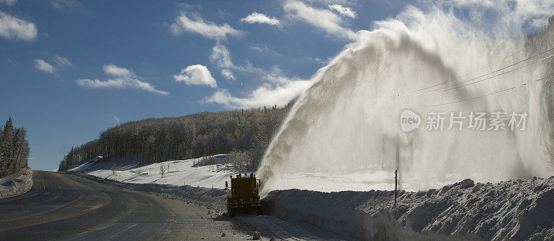 公路除雪车吹雪