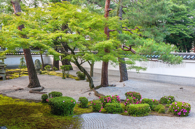 来自京都百幡本春寺的日本禅宗花园