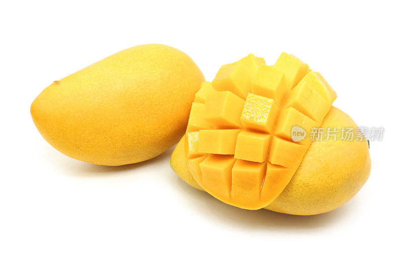 黄色芒果配白色芒果
