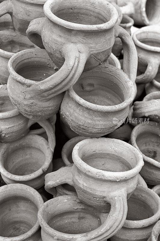 粘土陶器，手工制作
