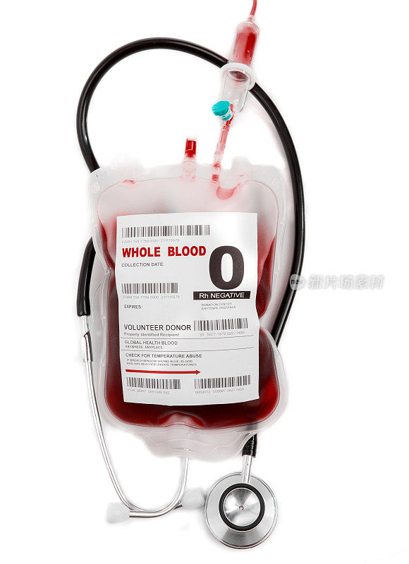带医用听诊器献血者