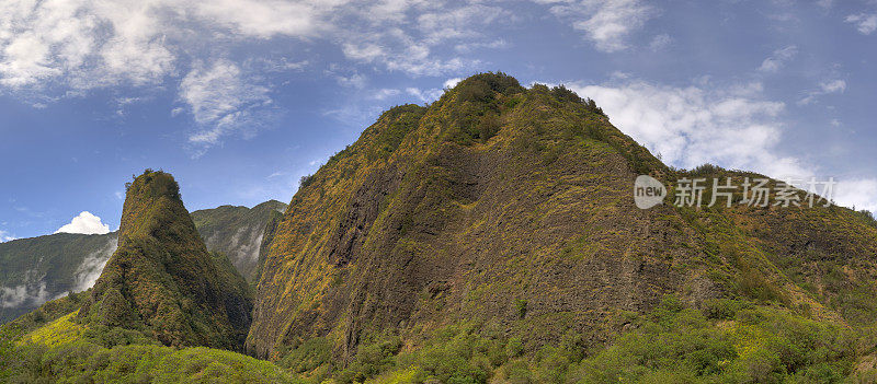 全景:毛伊岛的艾奥针和山谷