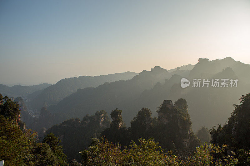 砂岩柱，张家界国家森林公园，中国