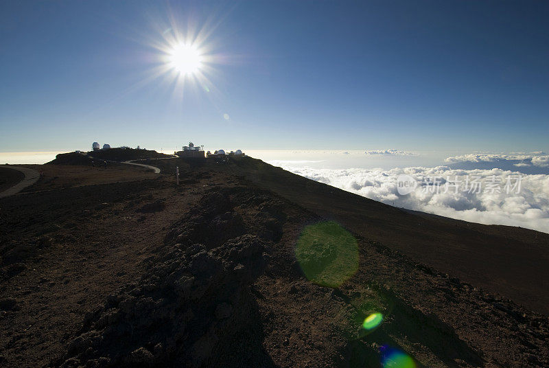夏威夷毛伊岛哈雷阿卡拉国家公园的天文台