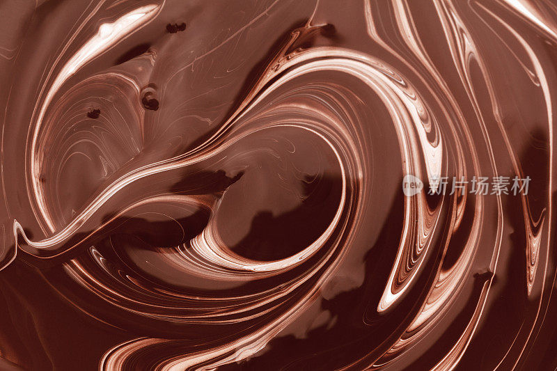 抽象的背景，热的，融化的巧克力和牛奶