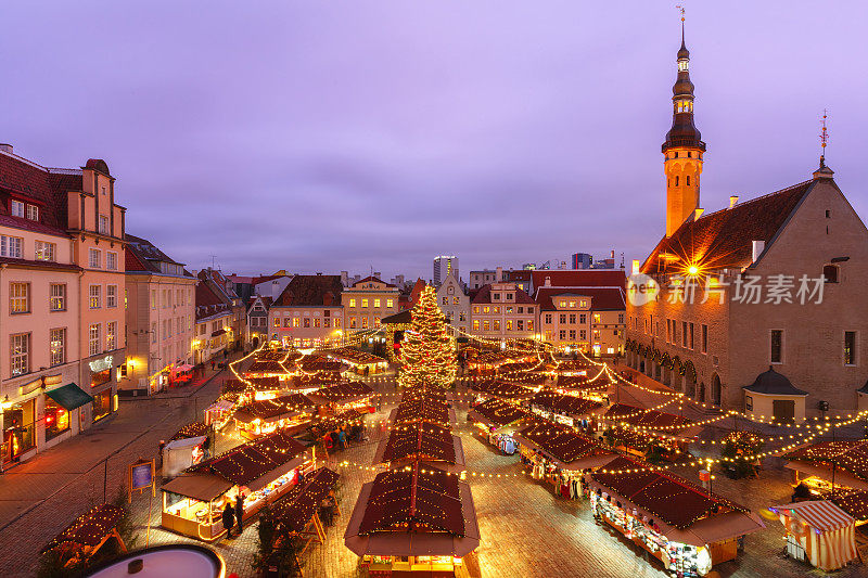 爱沙尼亚塔林的圣诞市场