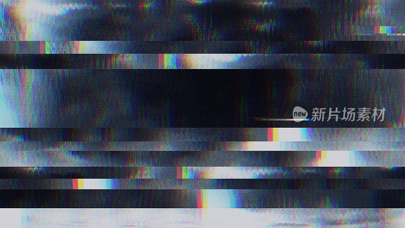 独特设计的抽象数字像素噪声故障错误视频破坏