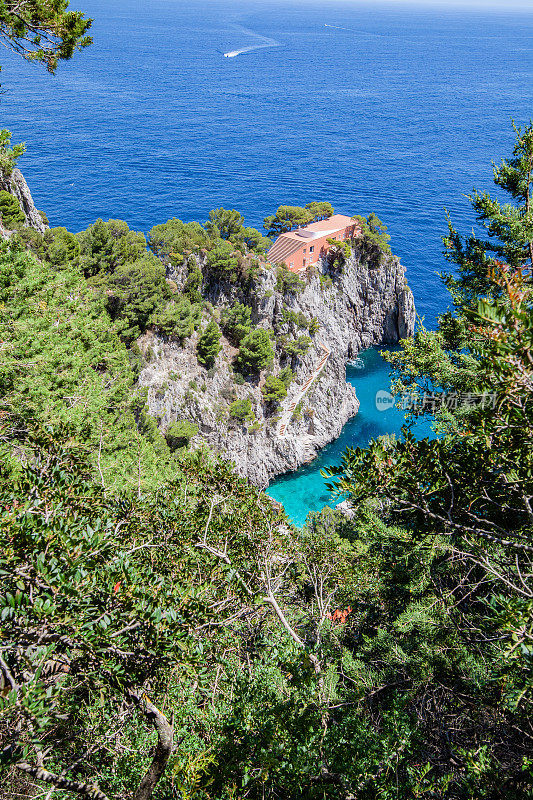意大利卡普里岛的海景