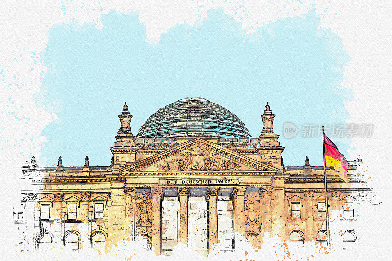 柏林的国会大厦。