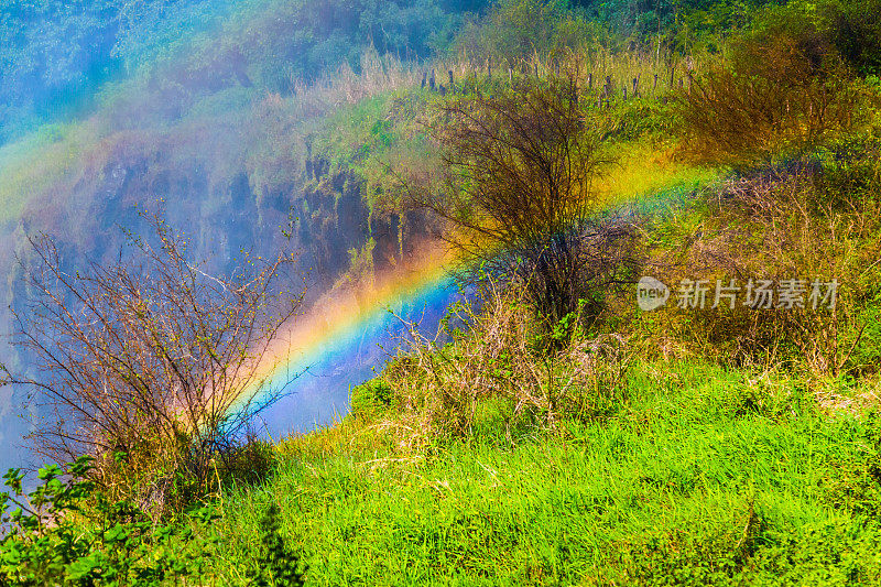 维多利亚瀑布公园的彩虹