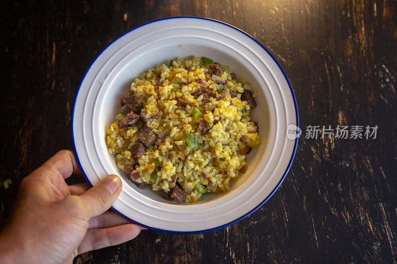 自制辣椒牛肉炒饭