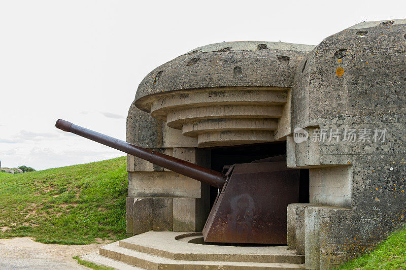 二战时在朗格斯滨海附近的德国远程大炮