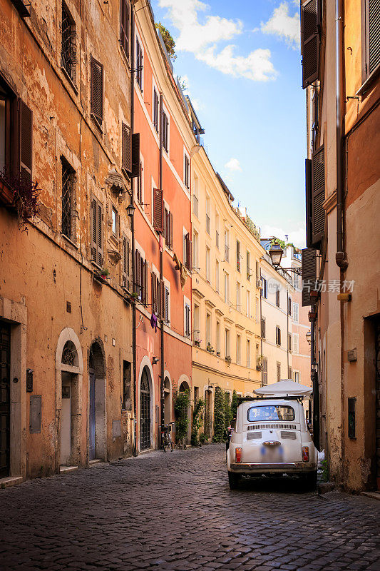 意大利罗马的典型街道