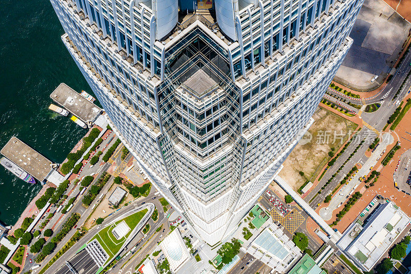 香港城市的无人机视图