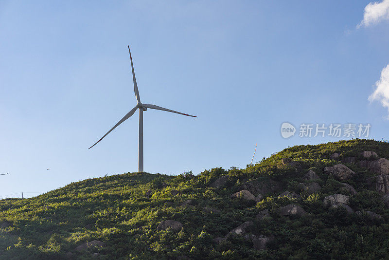 风力发电大面积分布在山区