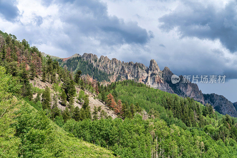 落基山脉美丽的山景