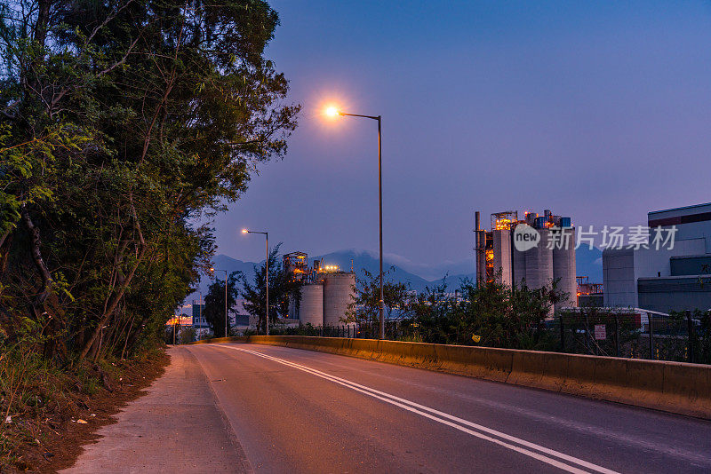 香港屯门青山发电厂的空路