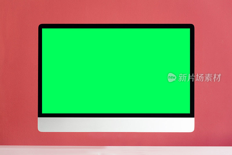 电脑萤幕绿白相间