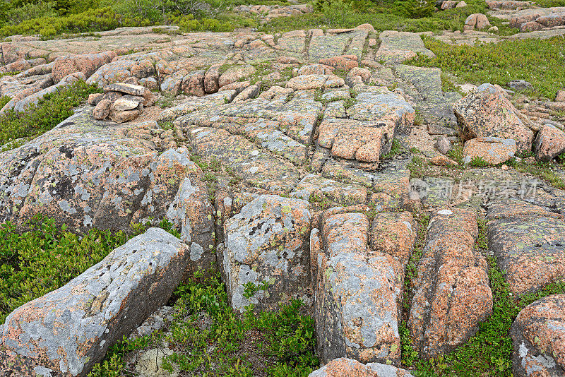 阿卡迪亚国家公园，美国缅因州。荒岛花岗岩形成于420亿年前，其中最古老的花岗岩体之一是卡迪拉克山，也是岛上最大的花岗岩