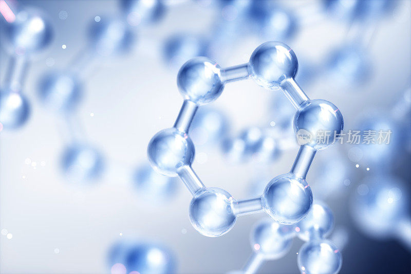 微观分子结构的三维渲染