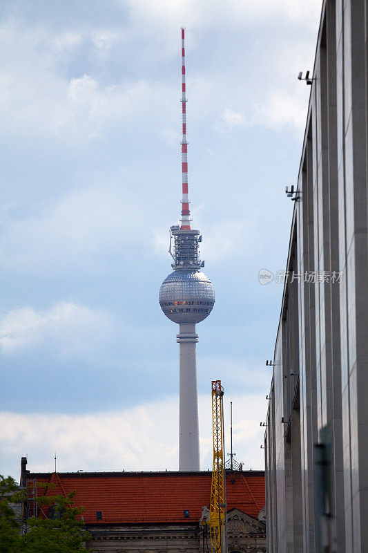 柏林电视塔的远距离拍摄