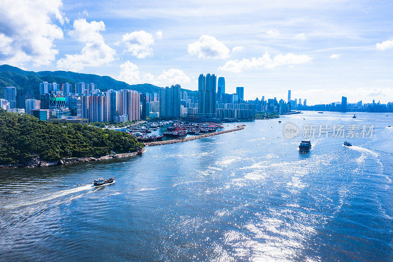 香港鲤鱼门鸟瞰图