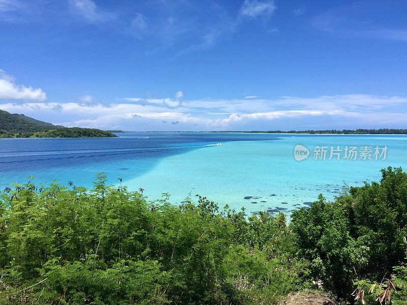 法国波利尼西亚波拉波拉岛的天堂般的泻湖