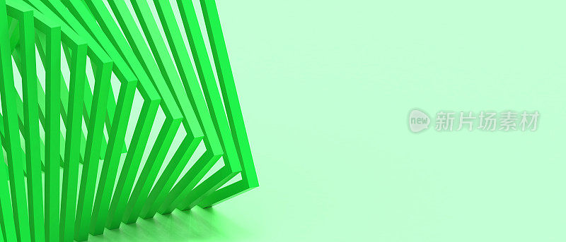 成功与差异。抽象建筑背景与现代几何技术绿色动态图案概念。复制空间,灵感,website-3d呈现
