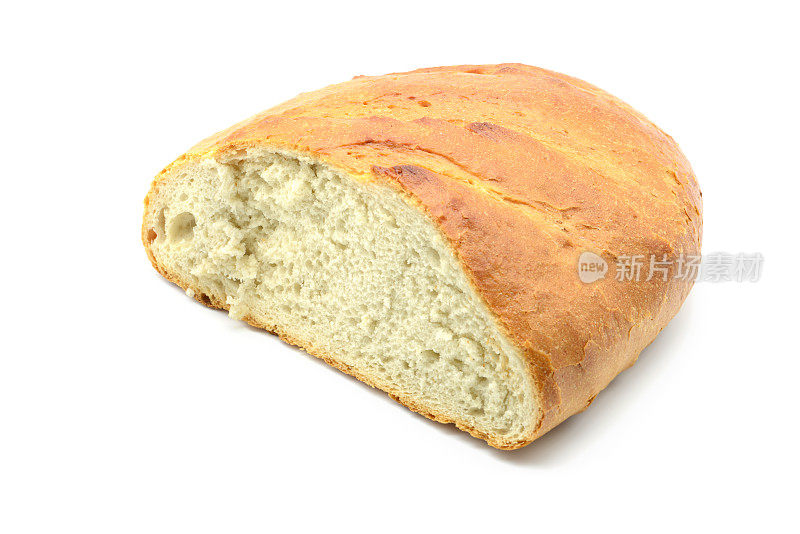 孤立背景上的白面包。