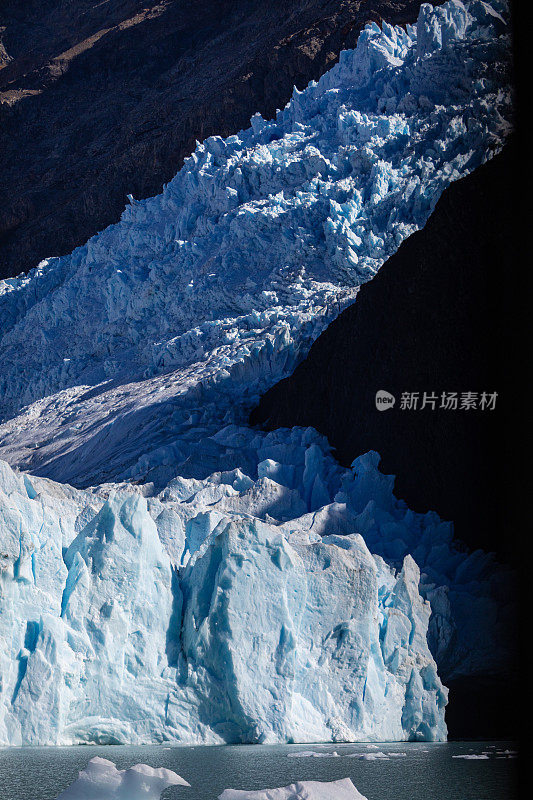 从莫雷诺冰川的不同观点-冰山，冰川，冰，湖-阿根廷巴塔哥尼亚