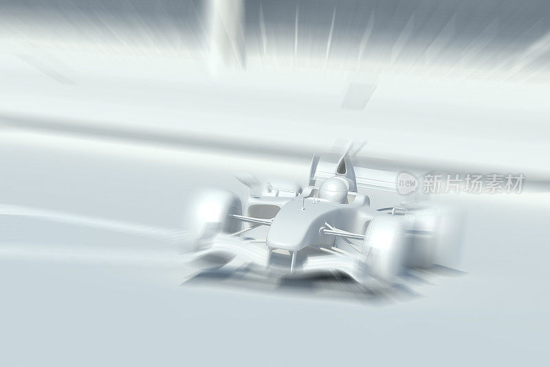 白色F1赛车变焦