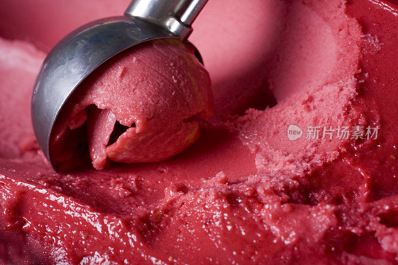 红色的冰淇淋